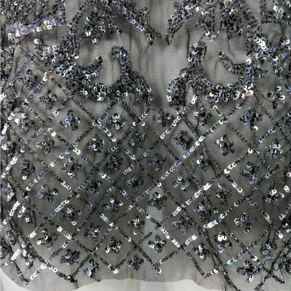 RARE Couture Libertine Embellished Black Sequin Top L - Picture 9 of 13